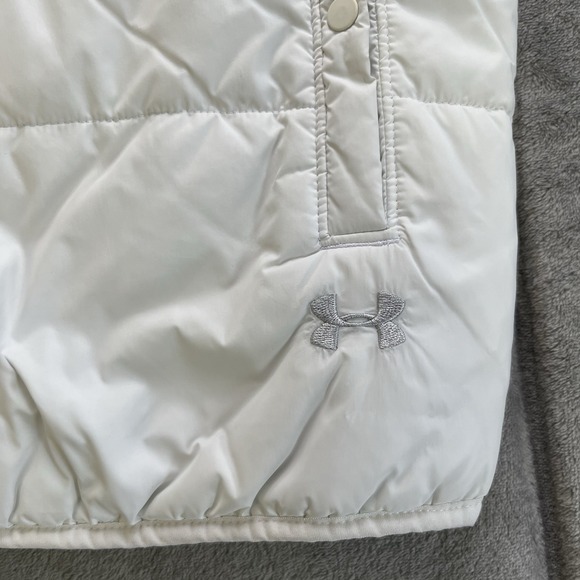 Under Armour Notre Dame Reversible Full Zip Puffer Vest Womens L Navy White - Picture 7 of 9